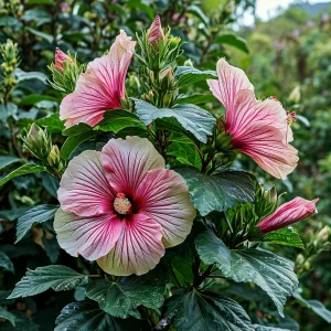 Гибискус Иден Бьюти купить по цене от 460р. в интернет-магазине «Посадика» с доставкой почтой в в Подпорожьее и по всей России – [изображение №1].